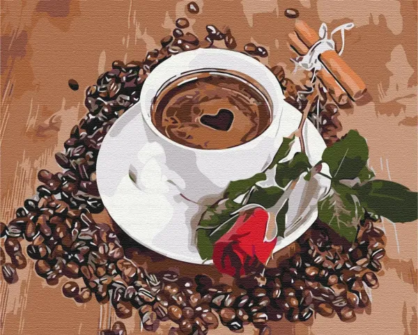 Картина за номерами "Кава з нотками романтики" BS52151 40×50 см