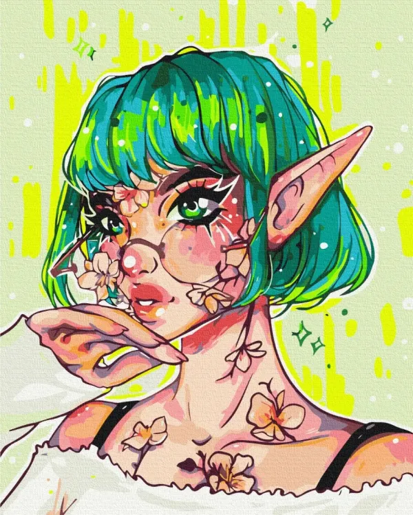Картина за номерами "Сучасна Ельфійка @nila_art_art" BS53388 40×50 см