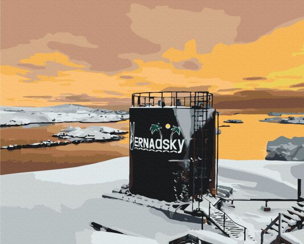 Картина по номерам "Ледяной рассвет © Ян Бахмат"