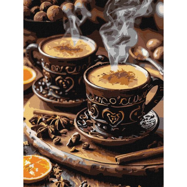 Картина по номерам "Кофе с корицей для двоих" ©art_selena_ua KHO5770, 30х40 см