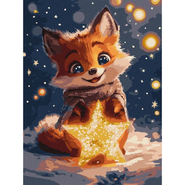 Картина по номерам "Мечтательный лисенок" ©art_selena_ua KHO6696, 30x40 см