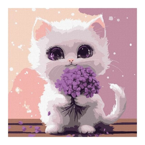 Картина по номерам "Солнечный мурчик" ©art_selena_ua KHO6772, 30х30 см