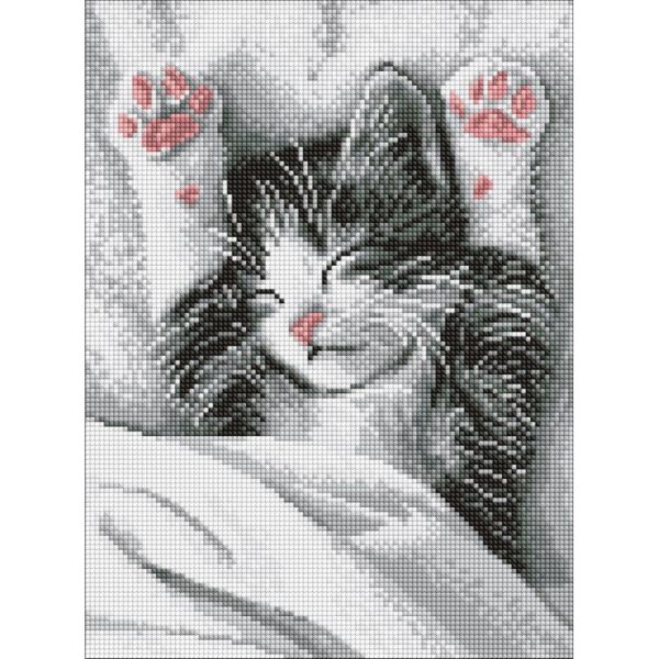 Алмазная мозаика "Мурлыкающее утро" ©art_selena_ua AMO20204, 30х40 см