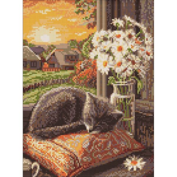 Алмазная мозаика "Кошачий сон" ©art_selena_ua AMO20304, 30х40 см