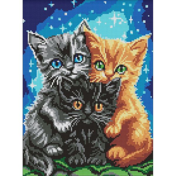 Алмазная мозаика "Пушистое трио" ©art_selena_ua AMO20417, 30х40 см