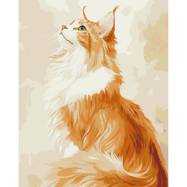 Картина по номерам "Рыжий Мейн-кун" ©arttem_illustration 11704-AC 40х50 см 