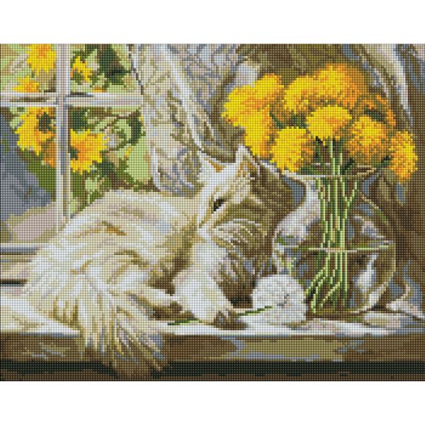 Алмазная мозаика "Мурлыкающее солнце" ©art_selena_ua AMO20469, 40х50 см