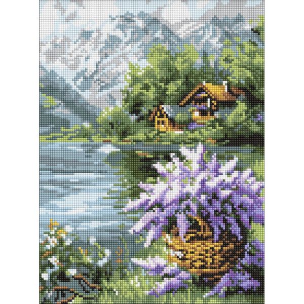 Алмазная мозаика "Сиреневая корзина" ©art_selena_ua AMO8098, 30х40 см 