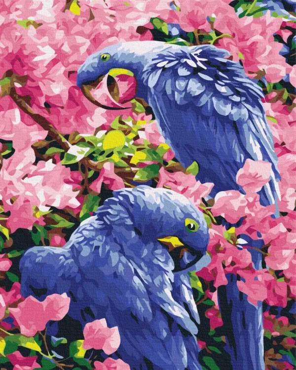 Картина за номерами "Птахи у квітах" BS25245 40×50 см