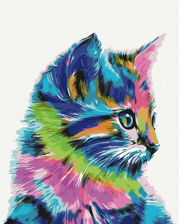 Картина за номерами "Котик у фарбі" BS28359 40×50 см