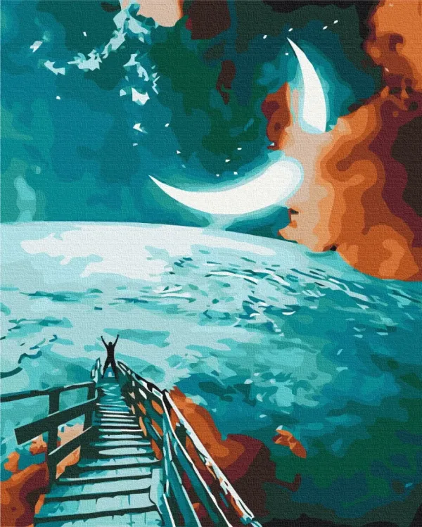 Картина за номерами "Шлях до місяця" BS30581 40×50 см