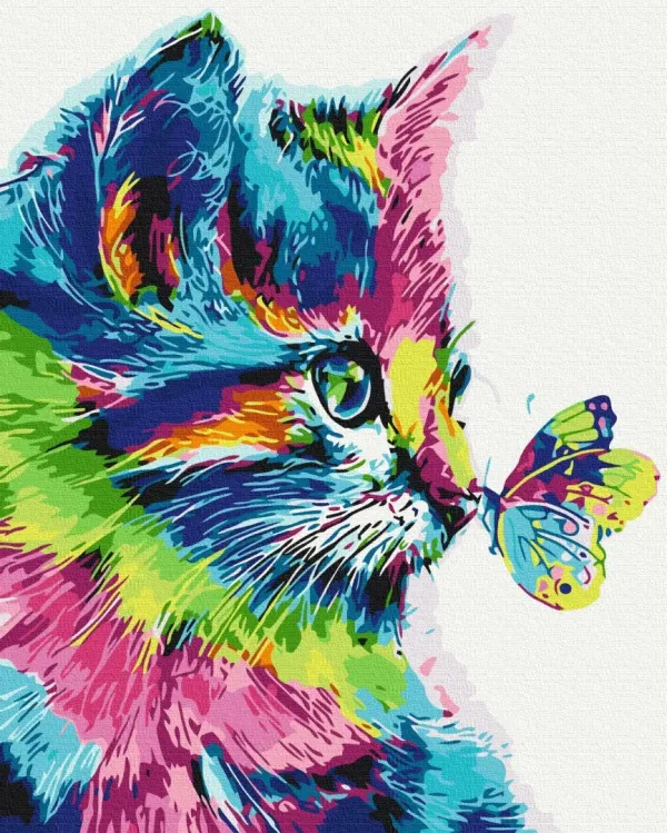 Картина за номерами "Котик у фарбі" BS31326 40×50 см