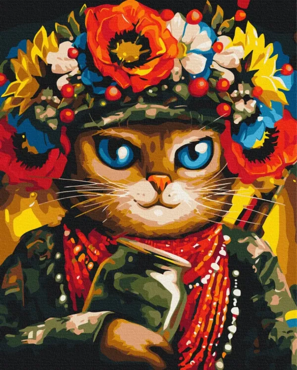 Картина за номерами "Кішка Захисниця ©Маріанна Пащук" BS53082 40×50 см