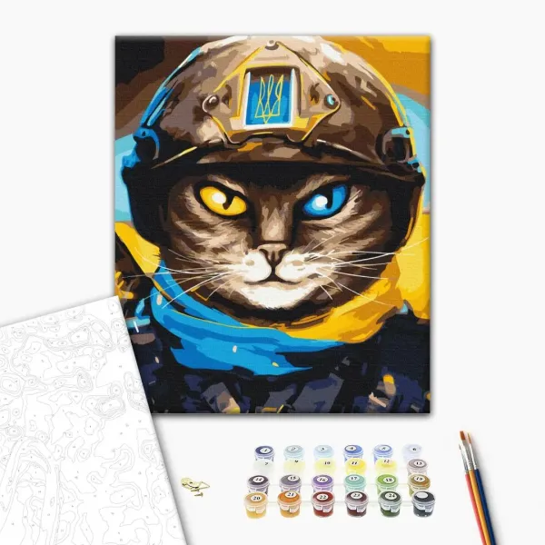 Картина за номерами "Котик Захисник ©Маріанна Пащук" BS53083L 48×60 см