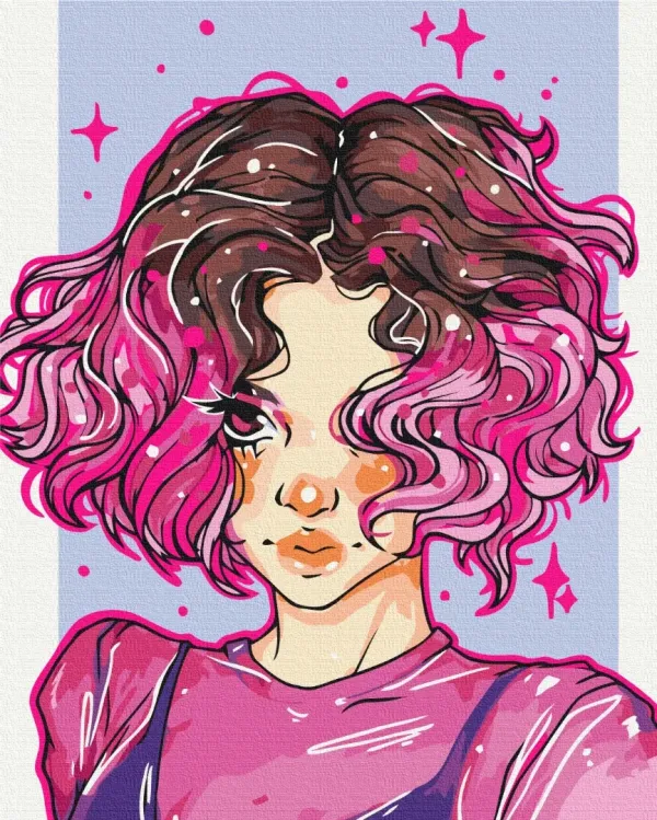Картина за номерами "Яскраві локони @nila_art_art" BS53521 40×50 см