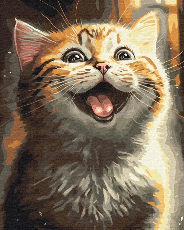 Картина за номерами "Натхненний котик © Маріанна Пащук" BS53803 40×50 см
