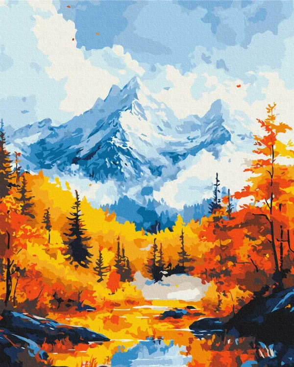 Картина за номерами "Золотиста осінь у горах" BS54176 40×50 см
