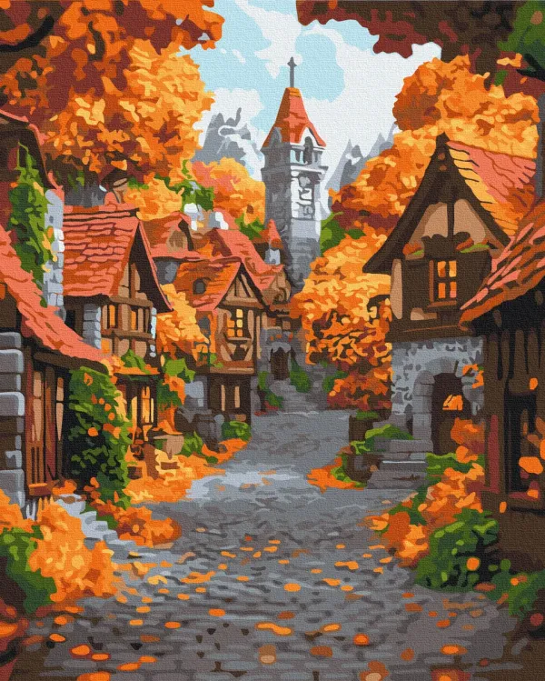 Картина за номерами "Жовтневе містечко" BS54183 40×50 см