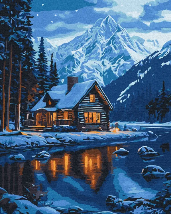 Картина за номерами "Льодяне дзеркало озера" BS54193 40×50 см