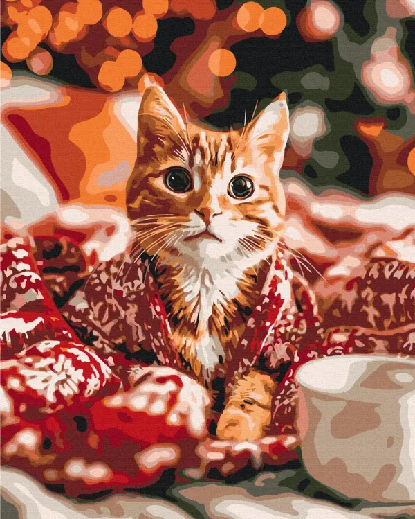 Картина за номерами "Муркотіння Різдва" BS54499 40×50 см