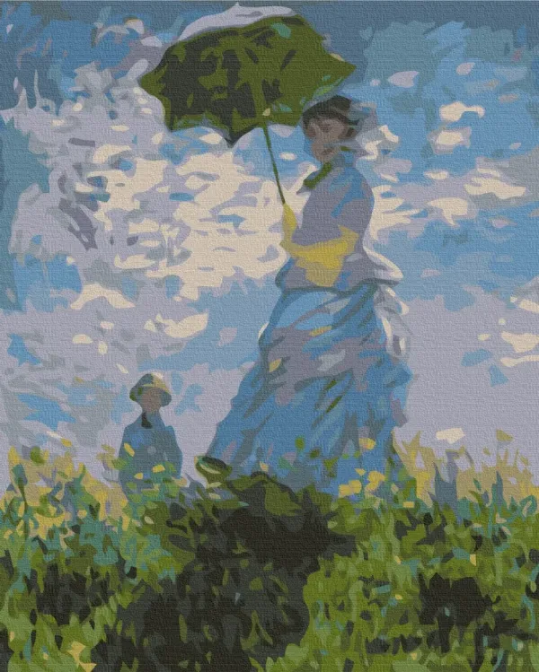 Картина за номерами "Жінка з парасолькою. Клод Моне" BS6441 40×50 см