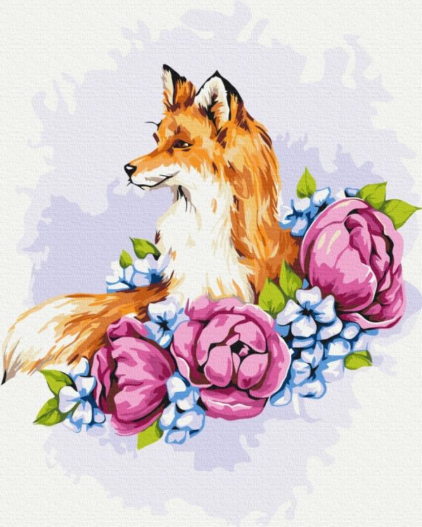 Премиуи картина по номерам "Цветочная лисица © Anna Kulyk"