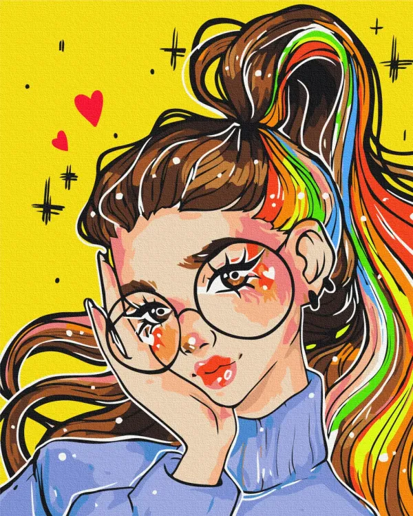 Картина за номерами "Яскравий образ @nila_art_art" BS53519 40×50 см