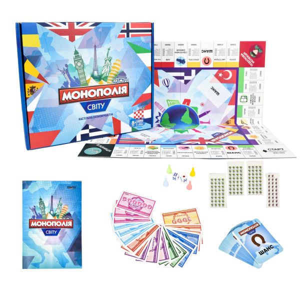 Настольная игра Strateg Мировая монополия на украинском языке (7007)
