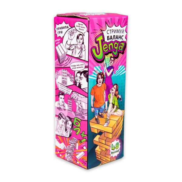 Настольная игра дженга Strateg Jenga Сдерживай баланс 48 брусков (30722)