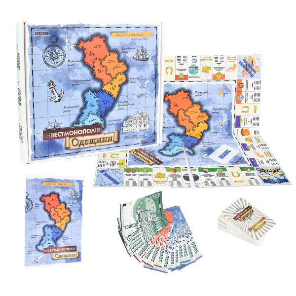 Настольная игра Strateg Инвестмонополия Одесщины на украинском языке (30496)