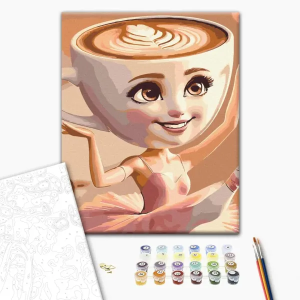 Картина за номерами "Ballerina Cappuccino" SBS037 40×40 см